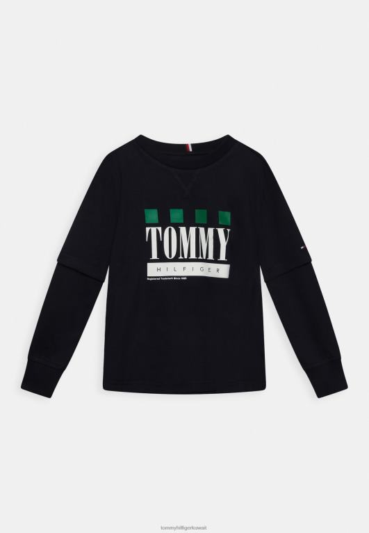 سماء الصحراء Tommy Hilfiger طبقة مزدوجة بأكمام طويلة 446444340