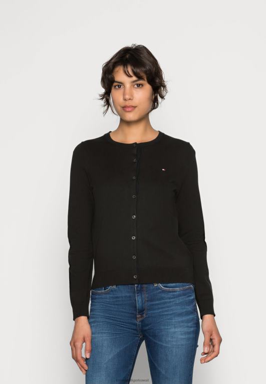 أسود Tommy Hilfiger سترة صوفية بأزرار تراثية 446444352