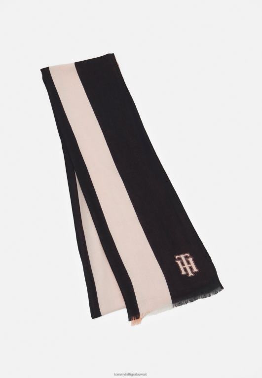 وردي/مزيج Tommy Hilfiger وشاح فولار نسائي مطبوع 446444365