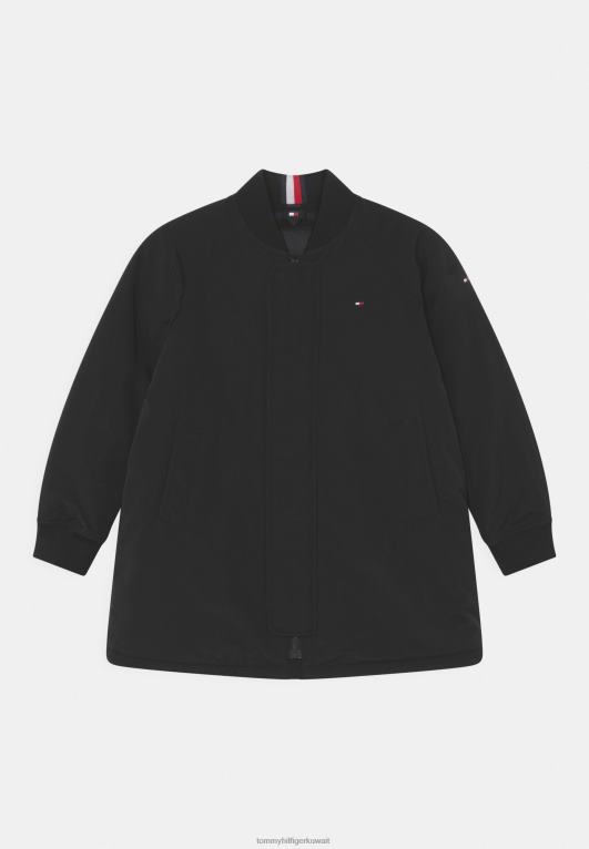 أسود Tommy Hilfiger معطف شتوي مبطن للطيران 446444381