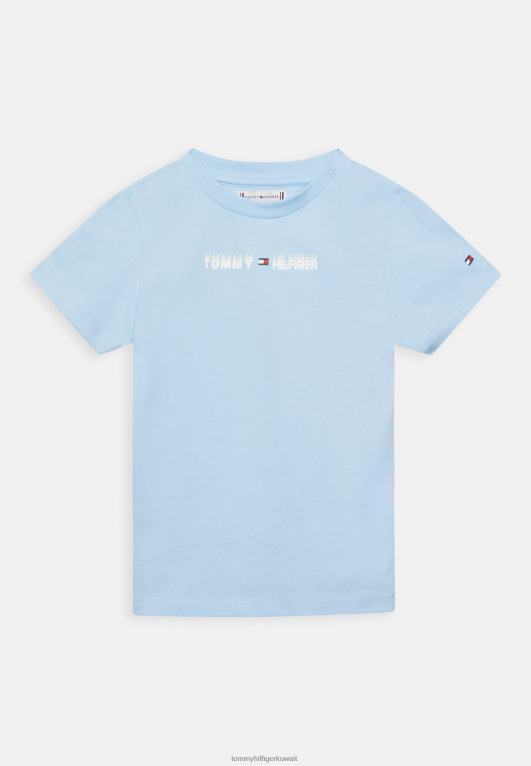 أزرق فاتح Tommy Hilfiger تي شيرت مطبوع للجنسين 446444391
