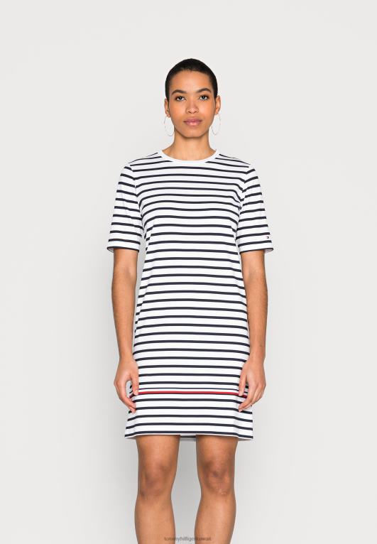 سماء الصحراء البيضاء Tommy Hilfiger فستان جيرسي قصير 446444415