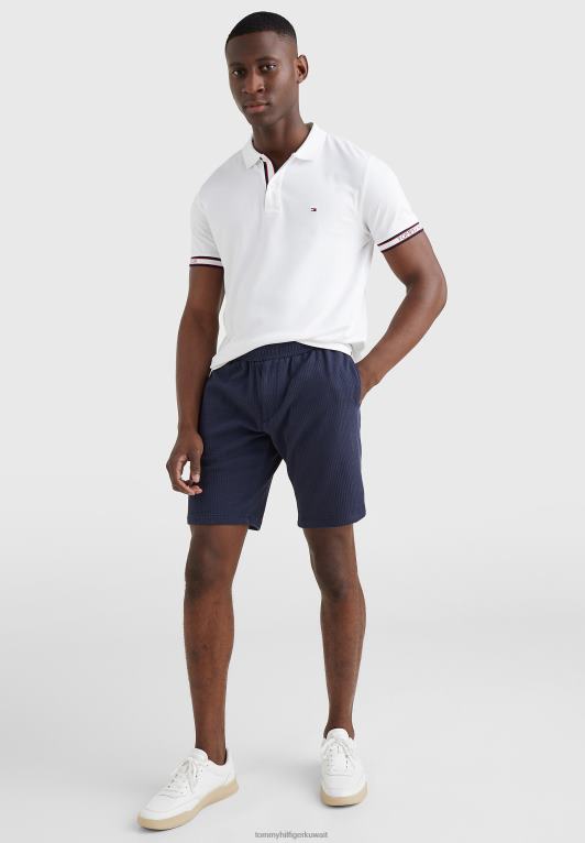 أبيض Tommy Hilfiger قميص بولو عادي يحمل العلامة التجارية 446444416