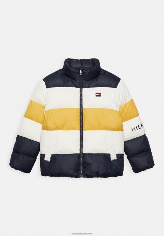 شريط الرجبي/سماء الصحراء Tommy Hilfiger سترة شتوية منتفخة مطبوعة 446444457