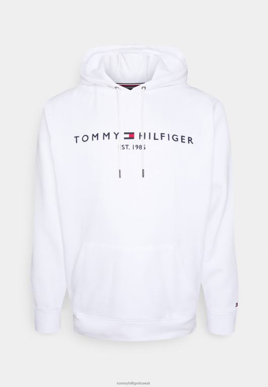 أبيض Tommy Hilfiger شعار هوديي البلوز 446444465