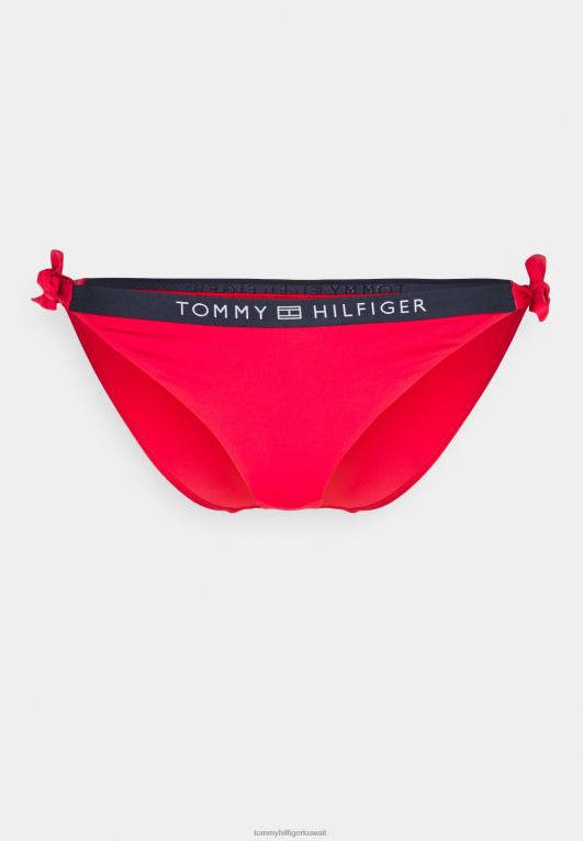 الأحمر الأساسي Tommy Hilfiger ربطة عنق جانبية على الجزء السفلي من البكيني 446444480