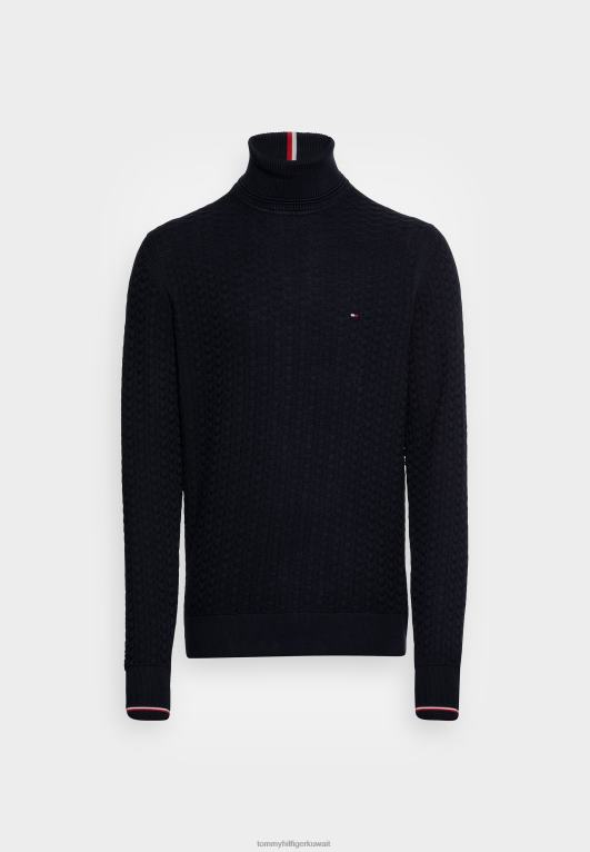 سماء الصحراء Tommy Hilfiger هيكل مبالغ فيه البلوز الرقبة لفة 446444481