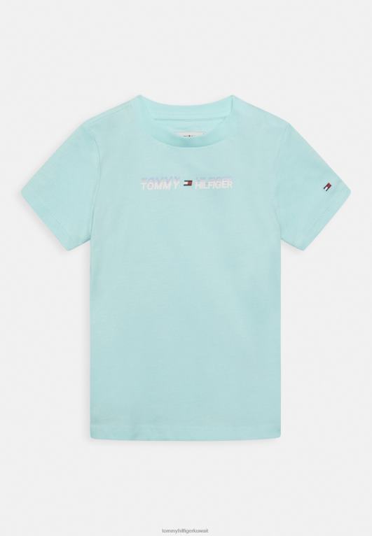 ساحل أكوا Tommy Hilfiger تي شيرت مطبوع للجنسين 446444488