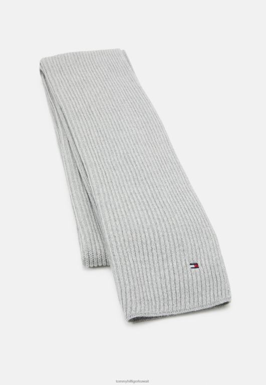 هيذر رمادي فاتح Tommy Hilfiger وشاح وشاح العلم الأساسي 446444491