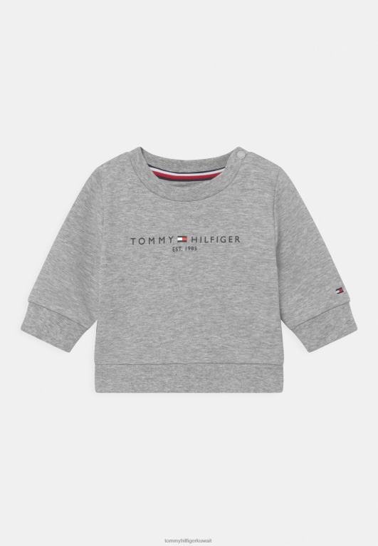 رمادي Tommy Hilfiger سويت شيرت للأطفال أساسي للجنسين 446444513