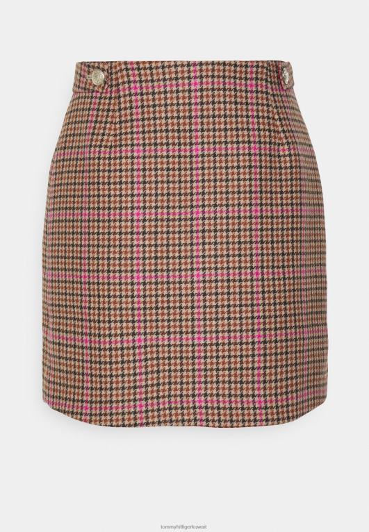 أرجواني Tommy Hilfiger تحقق من تنورة قصيرة تنورة قصيرة 446444533