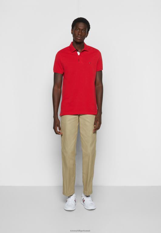 الأحمر الأساسي Tommy Hilfiger بلاكيت قميص بولو عادي 446444535
