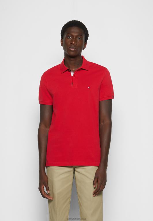 الأحمر الأساسي Tommy Hilfiger بلاكيت قميص بولو عادي 446444535