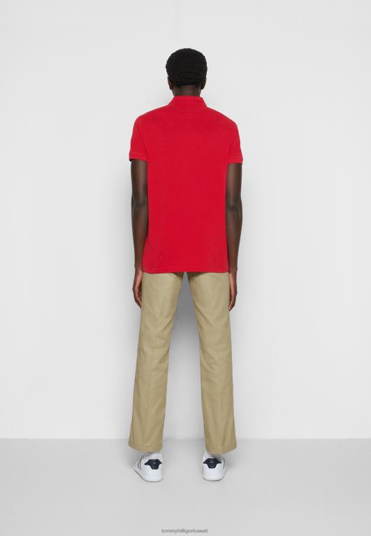 الأحمر الأساسي Tommy Hilfiger بلاكيت قميص بولو عادي 446444535