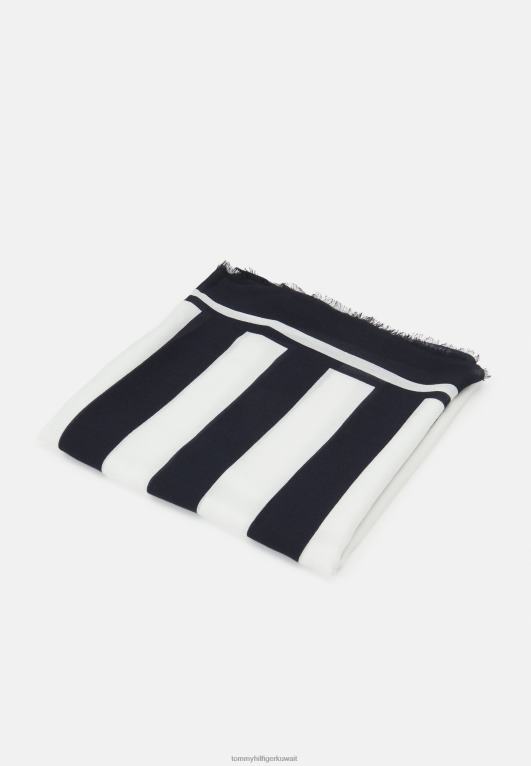 سماء الصحراء Tommy Hilfiger فولارد مربع بشريط اسكواش 446444546