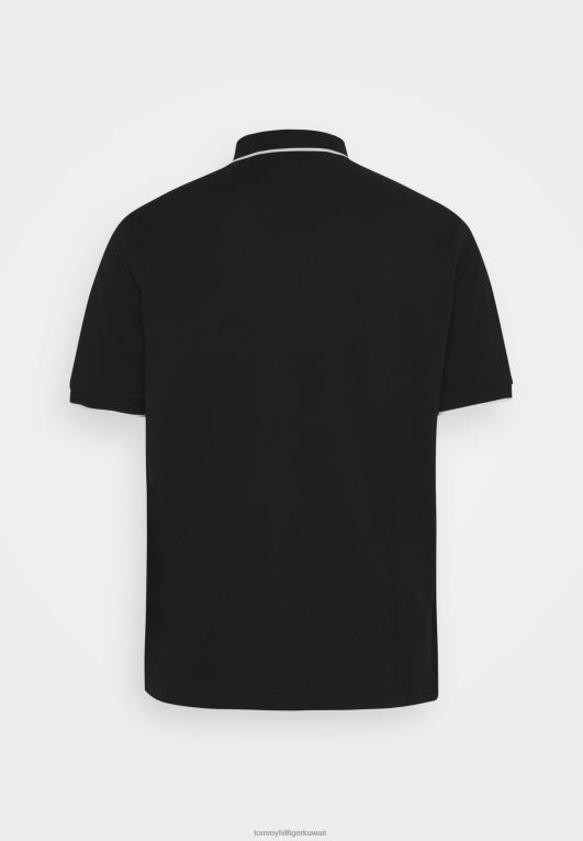 أسود Tommy Hilfiger قميص بولو عادي أساسي 446444548