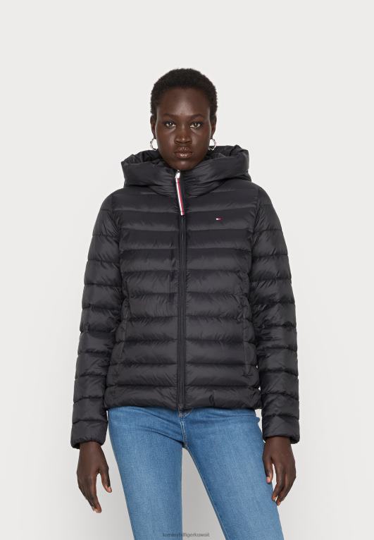 أسود Tommy Hilfiger سترة شتوية تحمل شعار سورونا 446444558