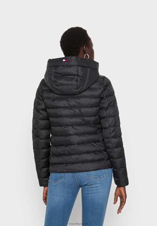 أسود Tommy Hilfiger سترة شتوية تحمل شعار سورونا 446444558