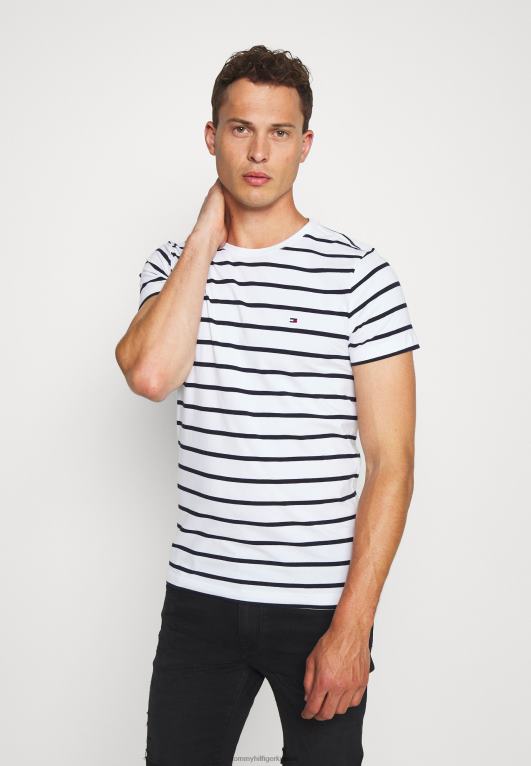 أبيض Tommy Hilfiger تي شيرت أساسي 446444566