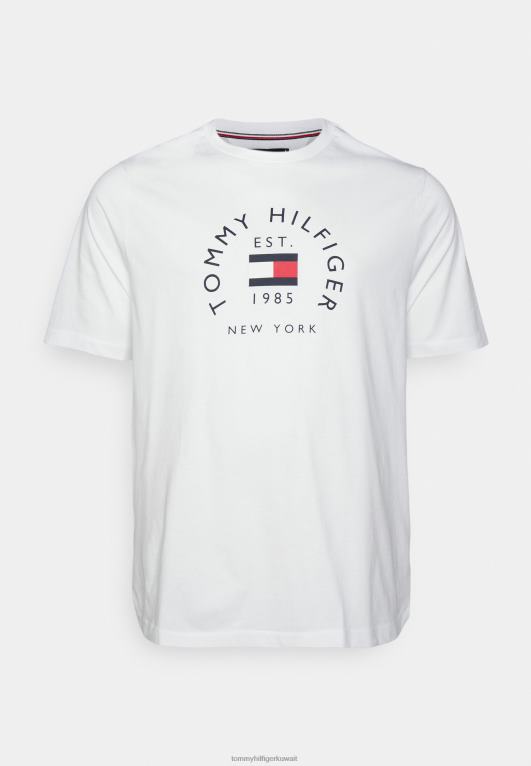 أبيض Tommy Hilfiger تيشيرت بطبعة قوس العلم 446444580