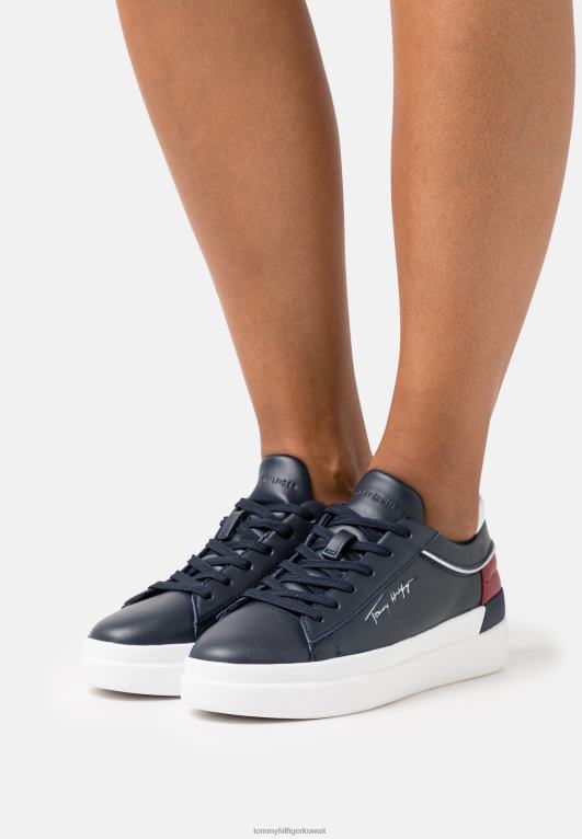 سماء الصحراء Tommy Hilfiger أحذية رياضية نسائية مرتفعة 446444602