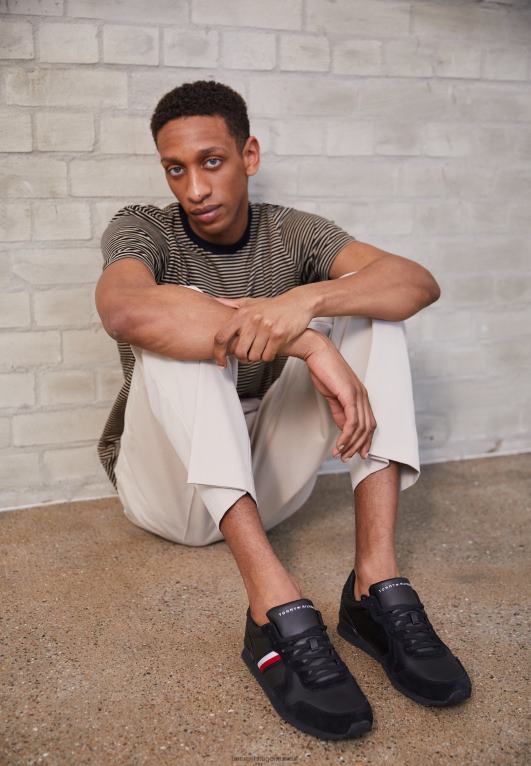 أسود Tommy Hilfiger المدربين عداء مبدع 446444643