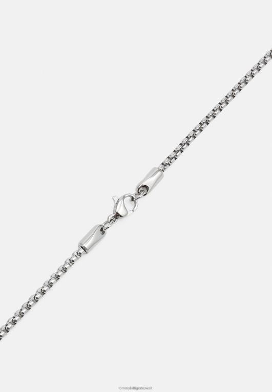 فضية اللون Tommy Hilfiger في جميع أنحاء قلادة قلادة نسيج العلم 446444668