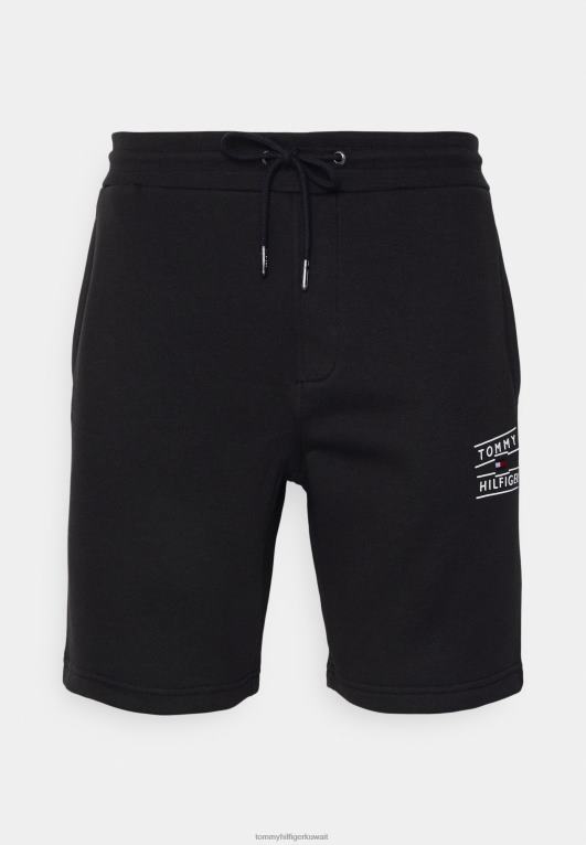 أسود Tommy Hilfiger تسجيل السراويل القصيرة للجنسين شعار مكدسة 446444687