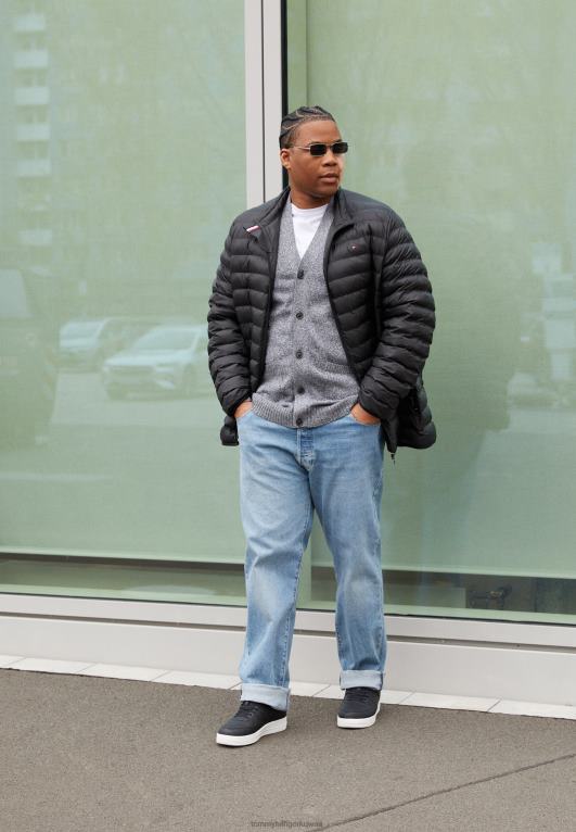 أسود Tommy Hilfiger سترة شتوية قابلة للحزم 446444699