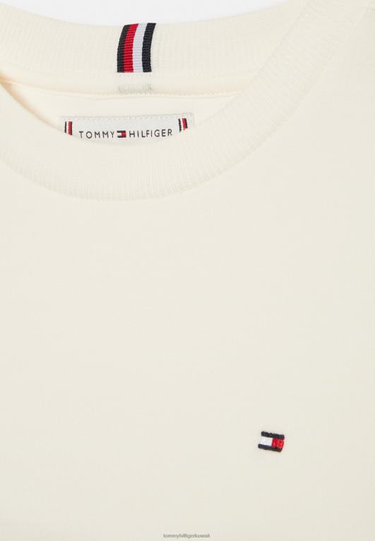 الأبيض القديم Tommy Hilfiger البلوز الصلبة للجنسين 446444744