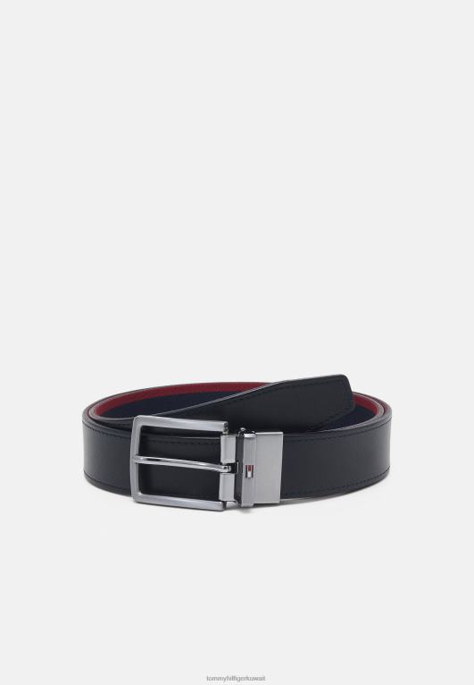 أحمر/كحلي للشركات Tommy Hilfiger دينتون حزام ذو وجهين 446444761