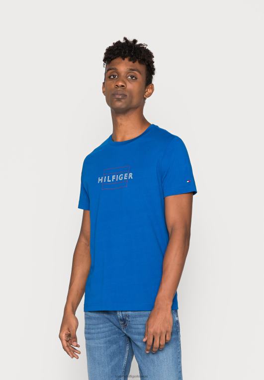 الجزيرة اليونانية الزرقاء Tommy Hilfiger تي شيرت بطبعة علم خطي 446444778