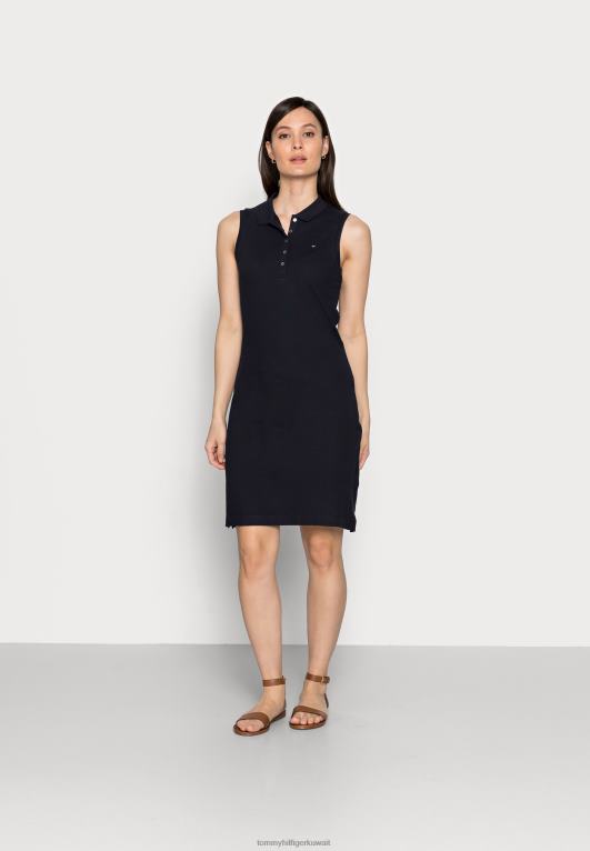 أزرق Tommy Hilfiger فستان قميص نحيل 446444785