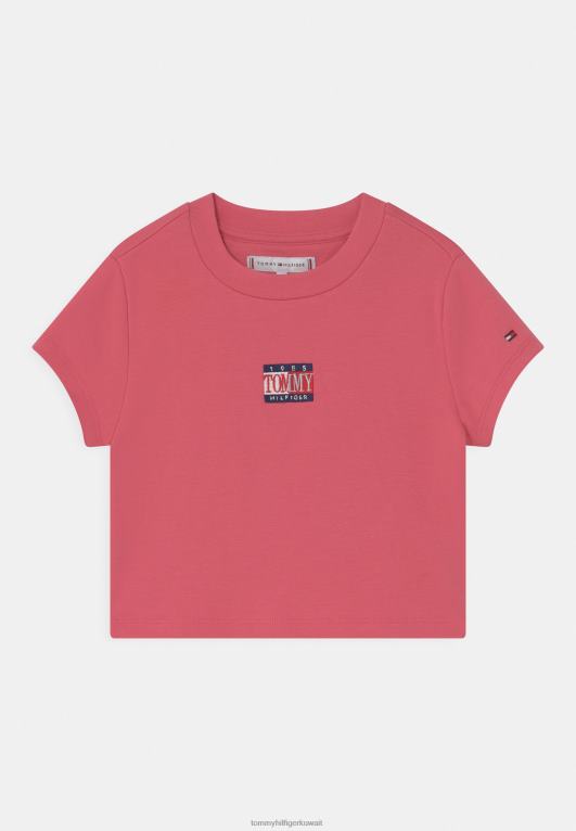 البطيخ العميق Tommy Hilfiger تي شيرت بطبعة المحاصيل الخالدة 446444873