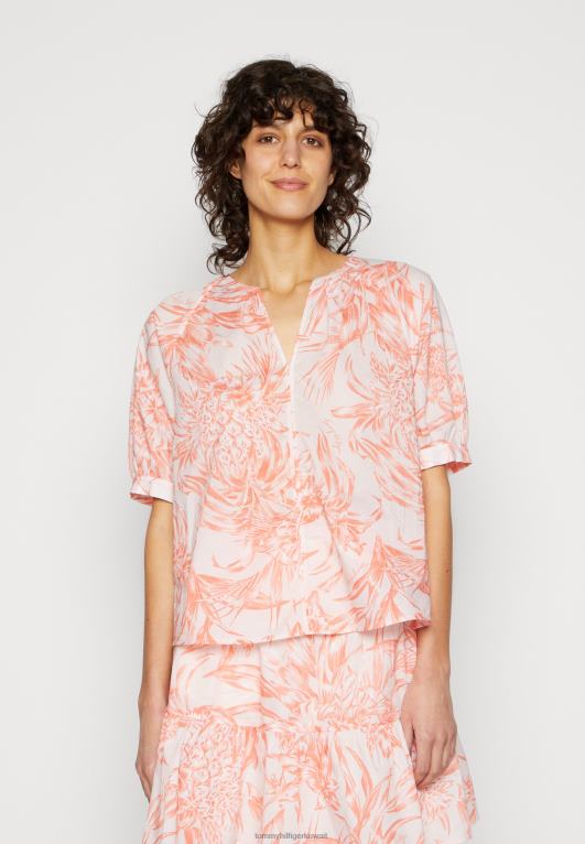 جزيرة الأناناس / خوخ الغروب Tommy Hilfiger الفوال هينلي نصف بلوزة 446444903