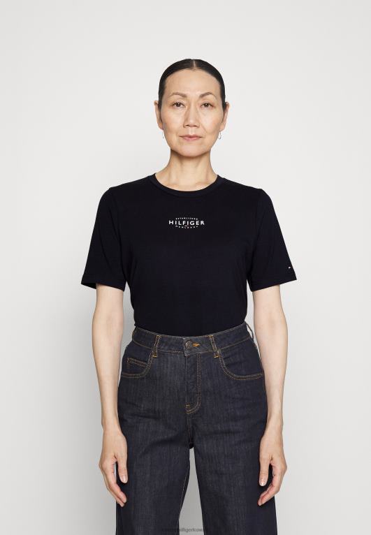 سماء الصحراء Tommy Hilfiger تي شيرت مطبوع ذو علامة تجارية جديدة 446444936