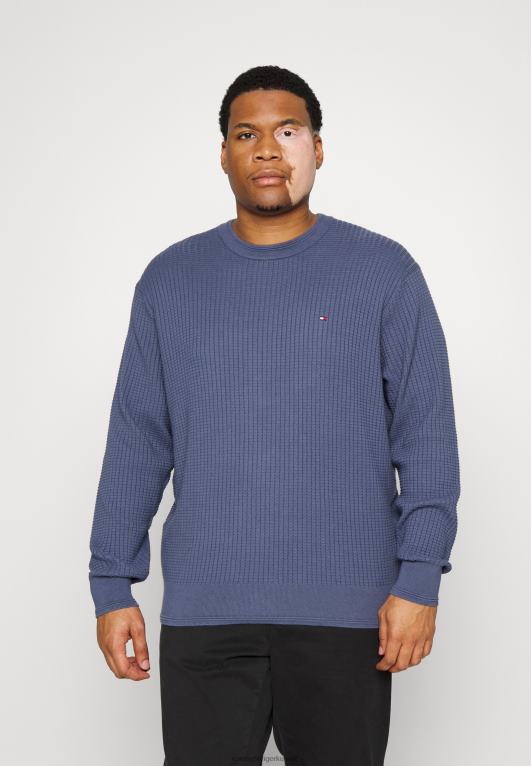 النيلي الباهت Tommy Hilfiger سترة ذات هيكل شبكي برقبة دائرية 446444940