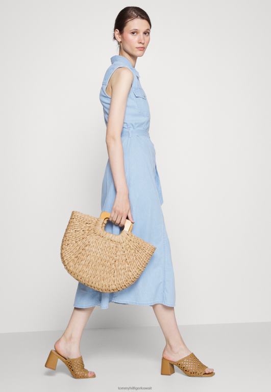 الدنيم باللون الأزرق الفاتح Tommy Hilfiger فستان جينز ميدي مناسب 446444964