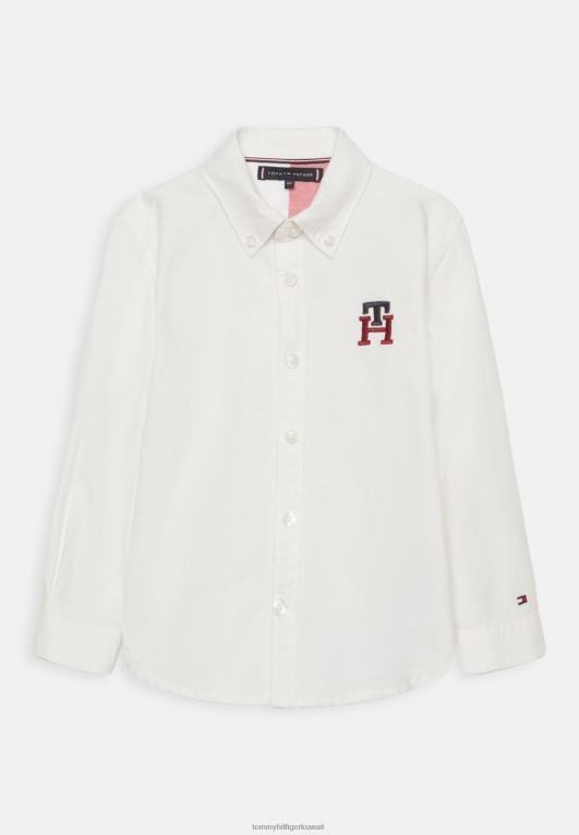 أبيض عاجي/أبيض ناصع Tommy Hilfiger قميص أكسفورد مونوغرام 446444979