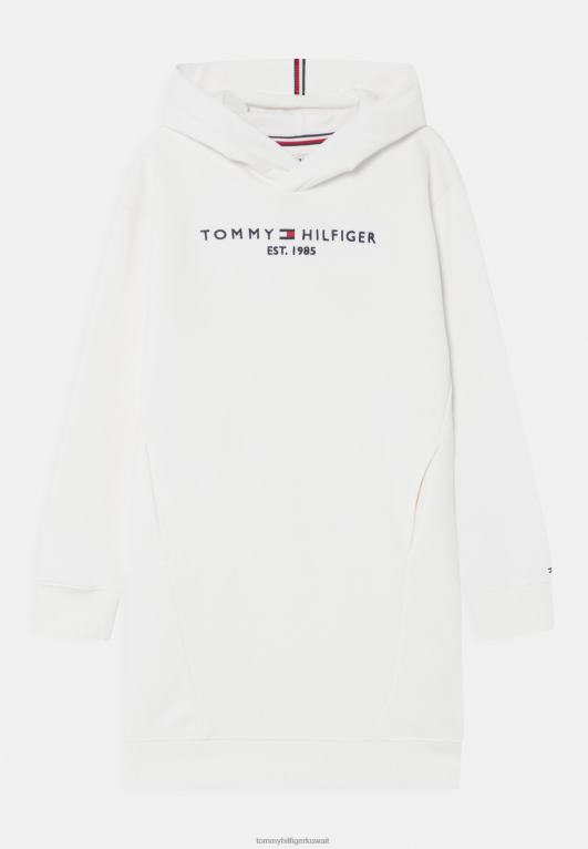 الأبيض القديم Tommy Hilfiger فستان هوديي أساسي لباس اليوم 446445013