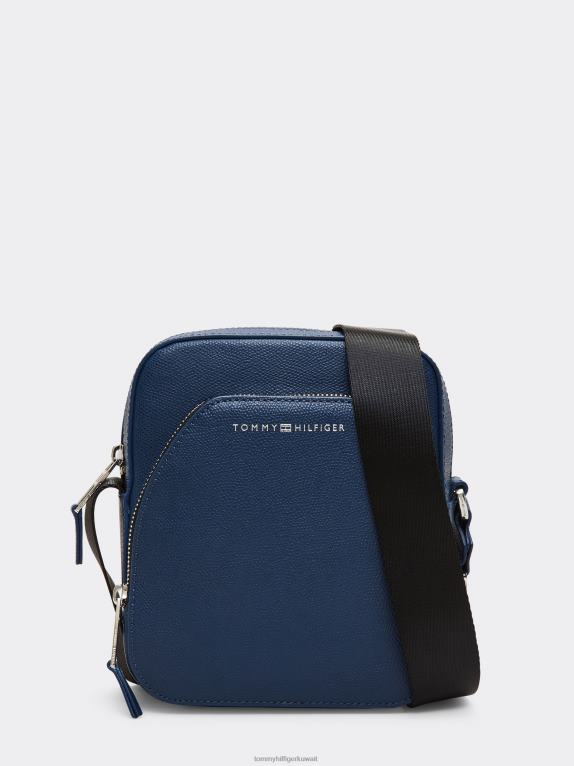 الشفق النيلي Tommy Hilfiger حقيبة مراسل جلدية صغيرة 44644503