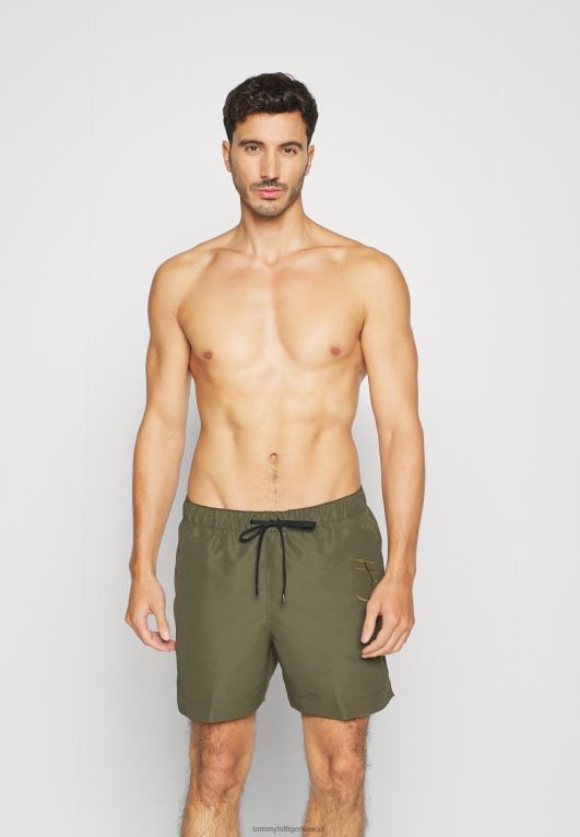 الجيش الأخضر Tommy Hilfiger شورت سباحة برباط متوسط 446445042