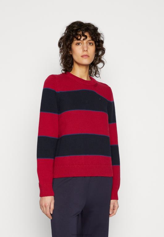 التوت الملكي Tommy Hilfiger سترة بأزرار مخططة 446445043