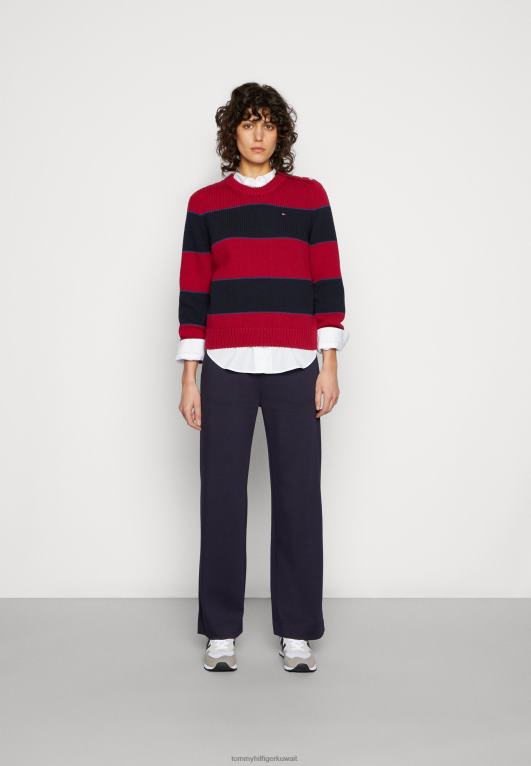 التوت الملكي Tommy Hilfiger سترة بأزرار مخططة 446445043