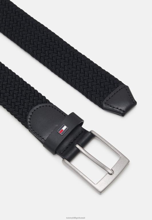 أسود Tommy Hilfiger عدن حزام مضفر 446445048