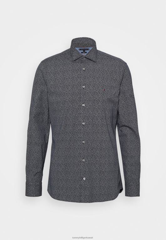 البحرية / الأبيض Tommy Hilfiger قميص بطباعة أوراق الشجر الناعمة 446445054