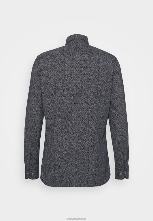 البحرية / الأبيض Tommy Hilfiger قميص بطباعة أوراق الشجر الناعمة 446445054