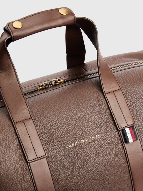 بني Tommy Hilfiger حقيبة دفل جلدية فاخرة 44644512