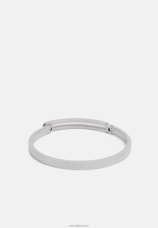 فضية اللون Tommy Hilfiger الحد الأدنى من سوار الأسرة 446445125