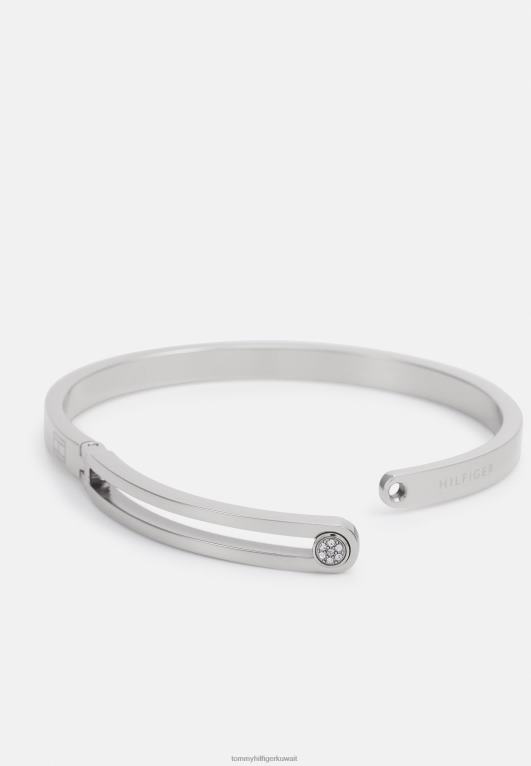 فضية اللون Tommy Hilfiger الحد الأدنى من سوار الأسرة 446445125